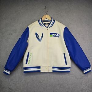 Seattle Seahawks Pro‎ Standard Varsity Jacket Women's Retro Classic Vintage NEW